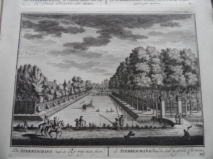 44 Nieuwersluis Sterrenschans Kopergravure 1719, Antiek en Kunst, Kunst | Etsen en Gravures, Ophalen of Verzenden