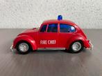 Plastic miniatuurauto VW Beetle fire chief brandweerauto, Ophalen of Verzenden, Zo goed als nieuw, Auto