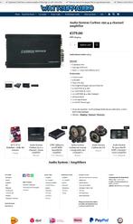 Audio System Carbon-250.4 4 kanaals versterker Auto, Auto diversen, Autospeakers, Info@optimount.nl, Nieuw, Ophalen of Verzenden