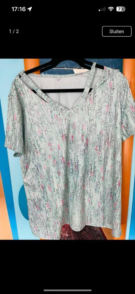 mooi lichtgroen gemelleerd tuniekje 42/44 nieuw, Kleding | Dames, Blouses en Tunieken, Nieuw, Maat 42/44 (L), Groen, Ophalen of Verzenden