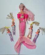 Mattel Barbie Zeemeermin roze met Merbabies 1990s, Ophalen of Verzenden, Zo goed als nieuw, Fashion Doll