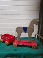 paard en wagen kinder speelgoed van hout, Ophalen of Verzenden