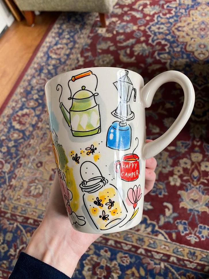 Blond Amsterdam kampeer mok, Huis en Inrichting, Keuken | Servies, Zo goed als nieuw, Kop(pen) en/of Schotel(s), Blond Amsterdam