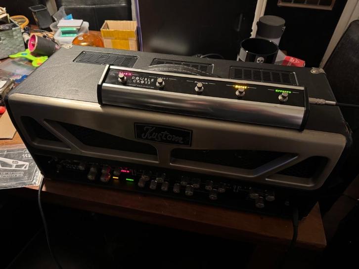 Kustom Double Cross 100 watt 3-kanaals buizen gitaar amp, Muziek en Instrumenten, Versterkers | Bas en Gitaar, Gebruikt, Gitaar