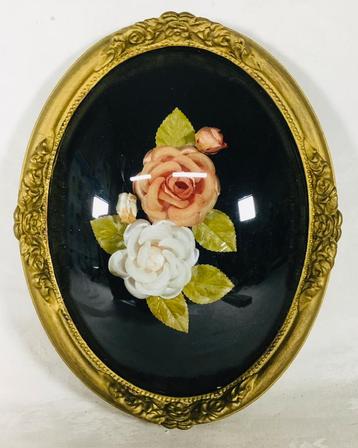 Vintage houten kaderke mer bol glas beschikbaar voor biedingen