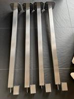 4 Ikea Utby rvs poten tafelpoten - bureaupoten, Ophalen of Verzenden, Zo goed als nieuw, Rechthoekig, 50 tot 100 cm