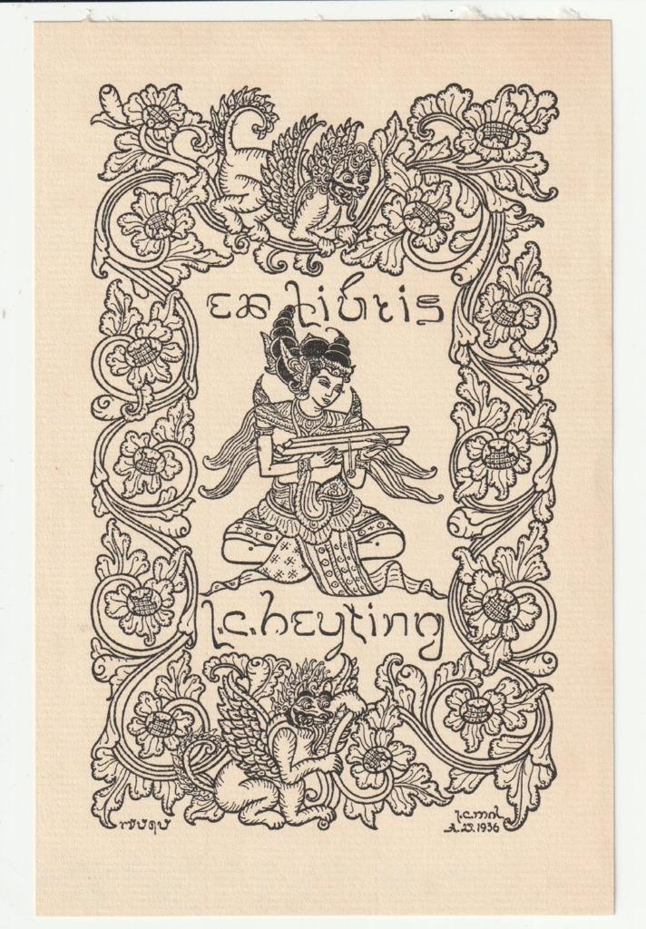 ex libris L.C. Heyting door J.C. Mol 1936 Smara liefdegod, Antiek en Kunst, Kunst | Etsen en Gravures, Verzenden