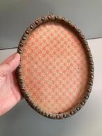 jaren 30 art deco ovalen houten fotolijst met bolletjes, Ophalen of Verzenden