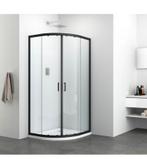 Douchecabine mat zwart NIEUW kwartrond 90x90, Doe-het-zelf en Verbouw, Sanitair, Ophalen, Nieuw, Glas, Douche