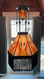 Art Deco Amsterdamse school lamp gebrandschilderd, Antiek en Kunst, Verzenden