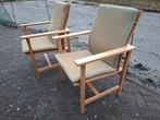 2 Vintage Borge Mogensen Fredericia stoelen, Ophalen, Gebruikt
