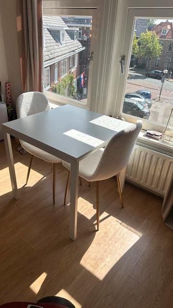 Ikea tafel vihals en 2 eetkamer stoelen