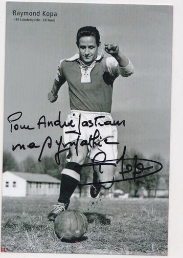 RAYMOND KOPA Stade Reims REAL MADRID echte handtekening  beschikbaar voor biedingen