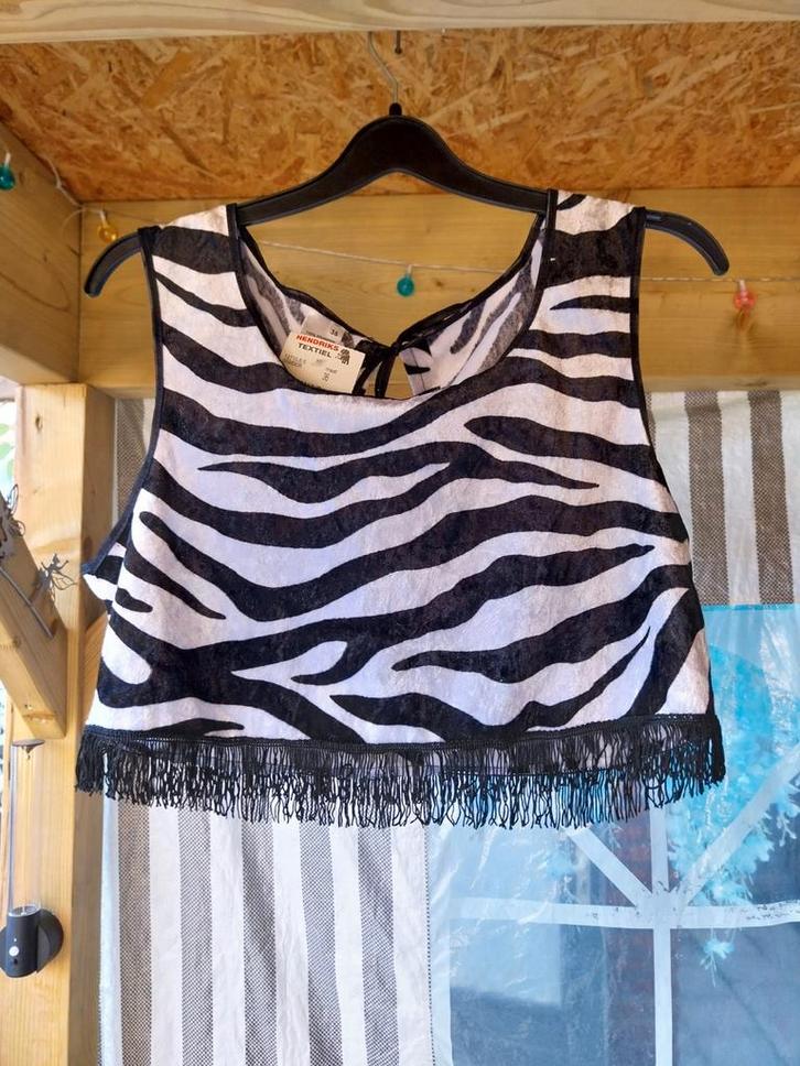 Zebra topje, Kleding | Dames, Carnavalskleding en Feestkleding, Nieuw, Carnaval, Ophalen of Verzenden