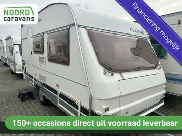 CHATEAU CARATT 390 DWARSBED + STAPELBED + VOORTENT + MOVER