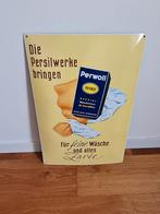 Emaille bord perqoll jaren 80, Verzamelen, Ophalen of Verzenden, Zo goed als nieuw, Reclamebord