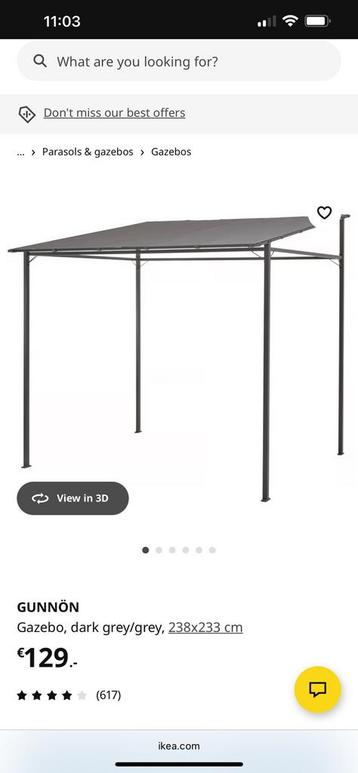 Ikea gazebo beschikbaar voor biedingen