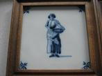2 Blauwe Makkum Tegels, Antiek en Kunst, Antiek | Wandborden en Tegels, Ophalen of Verzenden