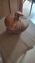 Houten doosje met vogeldeksel, Antiek en Kunst, Ophalen of Verzenden