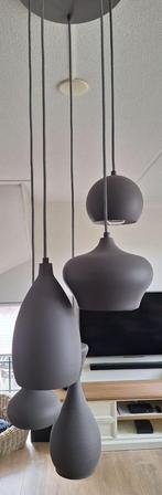 Hanglamp met 5 lampen grijs qazqa drops, Huis en Inrichting, Lampen | Hanglampen, Ophalen of Verzenden, Zo goed als nieuw, Overige materialen