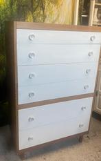 Vintage ladekast Mid Century- 6 lades, Ophalen, Gebruikt, 25 tot 50 cm, 50 tot 100 cm
