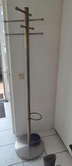 Kapstok chroomkleur, 8 haken en handige paraplu opbergvak, Gebruikt, Minder dan 100 cm, Hout, Ophalen