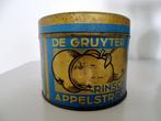Vintage blik De Gruyter's rinsche appelstroop blauw/goud, Verzamelen, Blikken, Ophalen of Verzenden, Gebruikt, Overige, Overige merken
