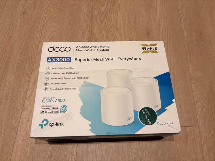 TP-Link Deco X50 AX3000 Mesh Wifi Systeem, Computers en Software, Powerlines, Nieuw, Ophalen of Verzenden