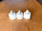 3 x antieke porseleinen licht schakelaar lamp stroom, Ophalen of Verzenden