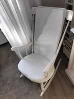 Te koop schommelstoel met kussens, Huis en Inrichting, Stoelen, Ophalen, Gebruikt, Wit, Eén