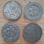 4 penningen 40 mm, sportmedailles uit de tweede wereldoorlog, Ophalen of Verzenden, Overige materialen