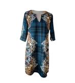 Etoile Du Monde Blauwe Jurk Sieraden Print Maat 4 (44), Kleding | Dames, Jurken, Maat 42/44 (L), Zo goed als nieuw, Etoile du monde