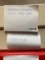 Wijnetiketten Europese wijnen 1979-1984 - Complete verzameli, Verzamelen, Ophalen of Verzenden, Gebruikt