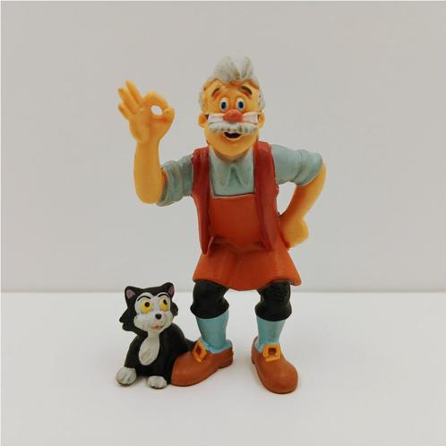 Disney Pinokkio Geppetto & Figaro Bullyland, Verzamelen, Poppetjes en Figuurtjes, Zo goed als nieuw, Ophalen of Verzenden