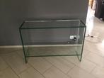 Glazen sidetafel, Ophalen, Strak, 100 tot 150 cm, Glas