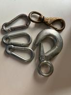 Carabein karabijn haak 5 stuks verschillende zgan, Ophalen of Verzenden, Zo goed als nieuw