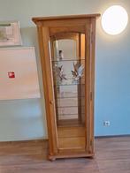 Houten Vitrinekast met Glazen Deuren, Klassiek, Ophalen of Verzenden, 150 tot 200 cm, 25 tot 50 cm