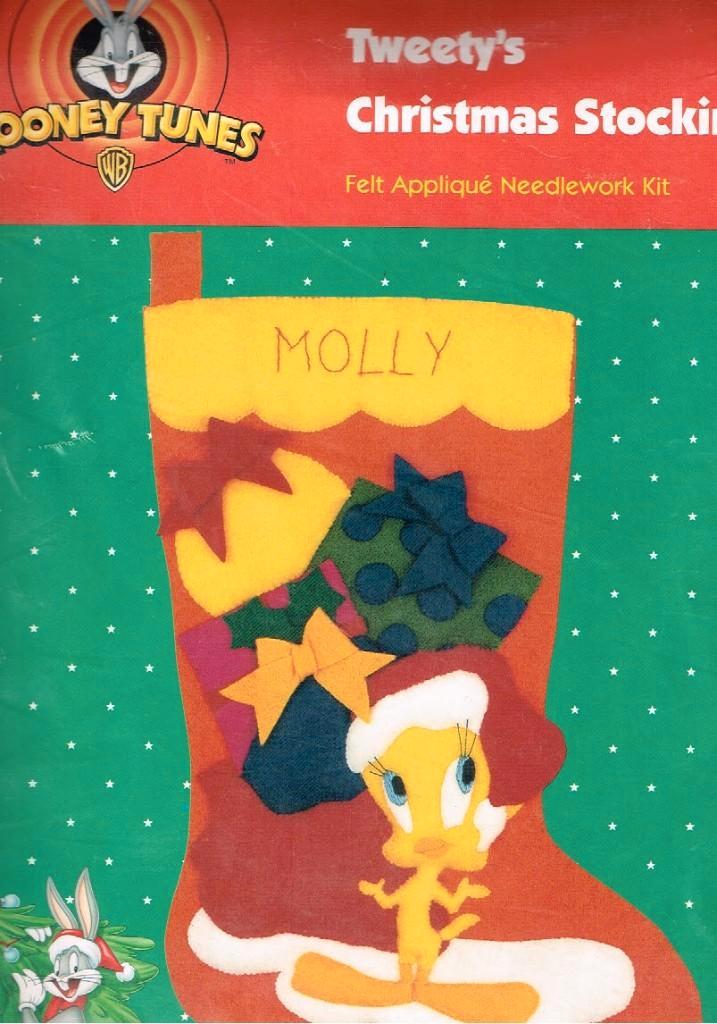 Cado tweety's borduur-/viltpakket, christmas stocking, Hobby en Vrije tijd, Borduren en Borduurmachines, Nieuw, Borduurpakket