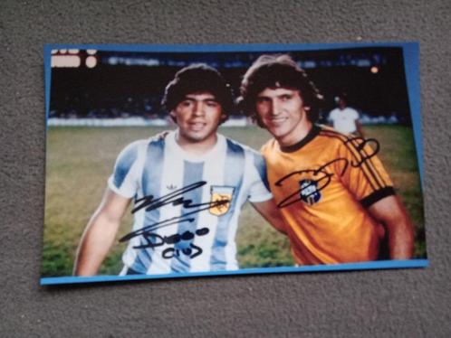 4 gesigneerde foto's van Diego Armando Maradona, Verzamelen, Sportartikelen en Voetbal, Nieuw, Spelerskaart, Buitenlandse clubs