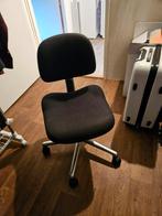 Zwarte bureaustoel met wielen, Ophalen of Verzenden, Gebruikt, Zwart, Bureaustoel