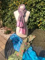 Romano sjaal | roze bloem | 180x100 cm, Kleding | Dames, Mutsen, Sjaals en Handschoenen, Ophalen of Verzenden, Zo goed als nieuw