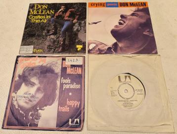Don McLean - 4 singles voor 5 € beschikbaar voor biedingen