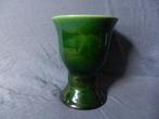 Luster groene plateel beker vaas Kon. Goedewaagen Gouda h 16, Antiek en Kunst, Ophalen of Verzenden