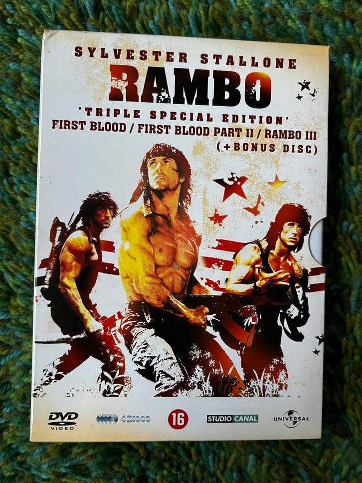 Rambo Triple Special Edition DVD, Cd's en Dvd's, Dvd's | Klassiekers, Zo goed als nieuw, Actie en Avontuur, 1980 tot heden, Vanaf 16 jaar