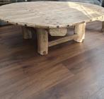 Vintage robuuste Salontafel, Ophalen, Gebruikt, Rond, Minder dan 50 cm
