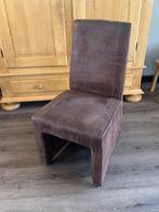 Te koop: eetkamerstoelen, Huis en Inrichting, Stoelen, Ophalen, Gebruikt, Bruin, Stof