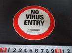 sticker NO VIRUS ENTRY bits & chips computer a'dam haarlem l, Verzamelen, Ophalen, Zo goed als nieuw, Bedrijf of Vereniging