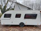 Prachtige Dethleffs Tourist 460 SD met slaaphefdak!, Caravans en Kamperen, Treinzit, 1000 - 1250 kg, Particulier, 2 aparte bedden