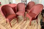 4 originele Lloyd Loom eetkamer stoelen, Ophalen, Overige materialen, Gebruikt, Vier