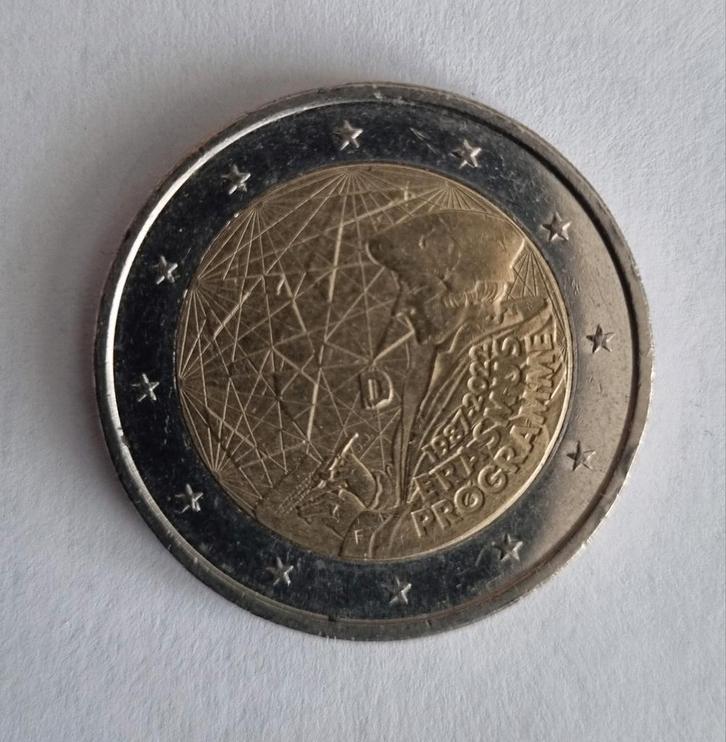 2 Euro Herdenkingsmnt., Erasmus Programme 2022 letter F, Postzegels en Munten, Munten | Europa | Euromunten, Losse munt, 2 euro